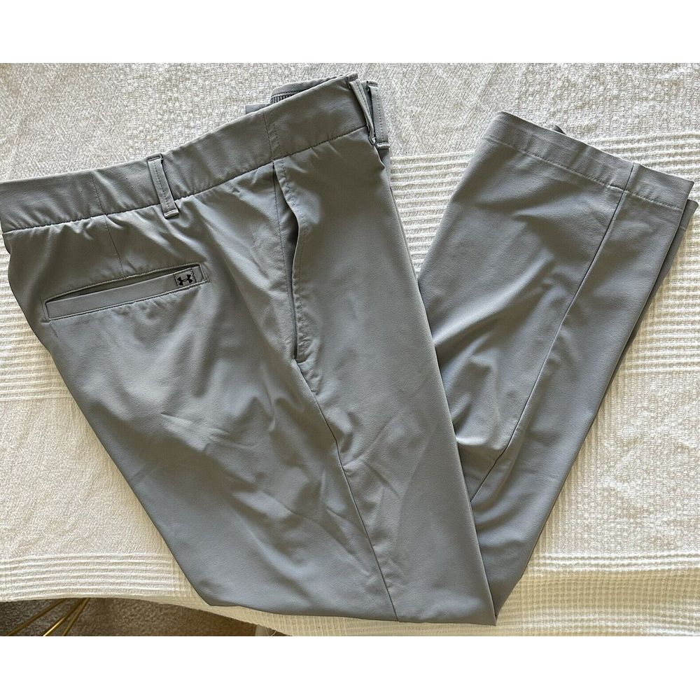 Under Armour‎ Mens Golf Pants Gray 38x30 Heatgear